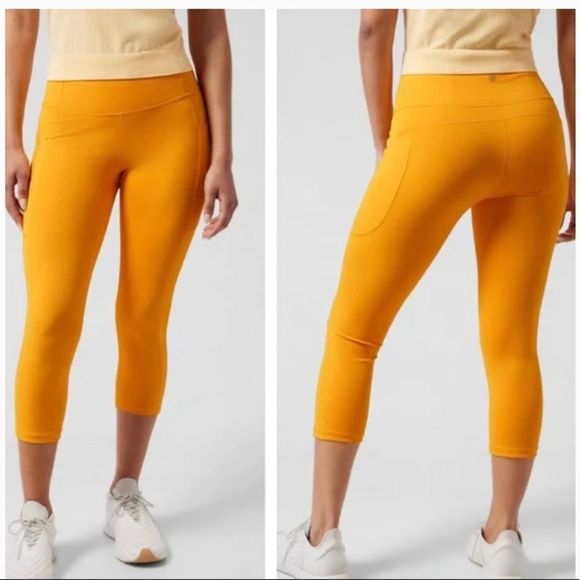 Athleta Ultimate Stash II Capri NWT Golden Spark XS Petite​ - Picture 8 of 8